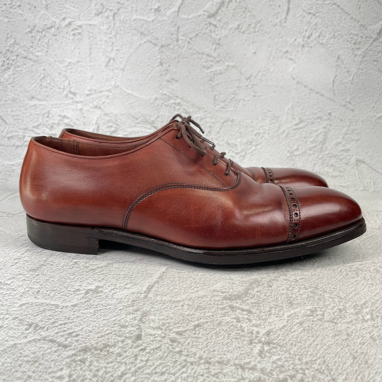 Crockett&Jones BELGRAVE｜クォーターブローグ ブラウン UK6.5E / 25.0cm ハンドグレード