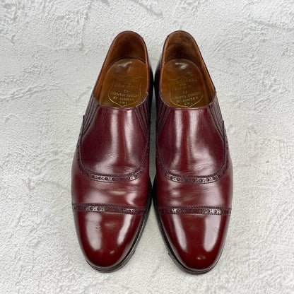 POULSEN SKONE&Co. ポールセン・スコーン｜サイドエラスティック｜クォーターブローグ バーガンディ UK6 / 24.5cm ダブルネーム W3622