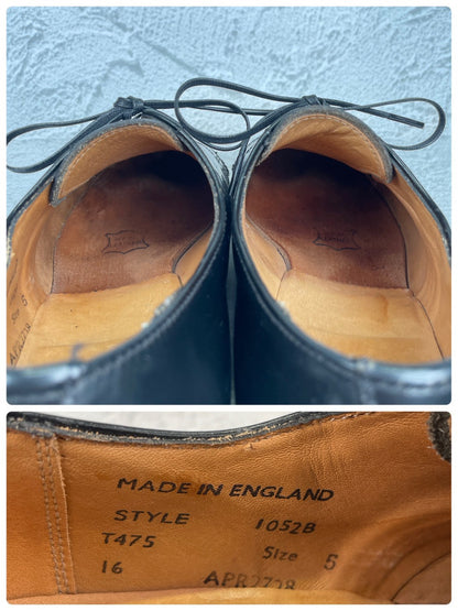 SANDERS サンダース｜1052B FEMALE PLAIN TOE SHOE フィメールプレーントゥシューズ｜オフィサーシューズ プレーントゥ ブラック UK5 / 24.5cm レディース 英国製 W3621