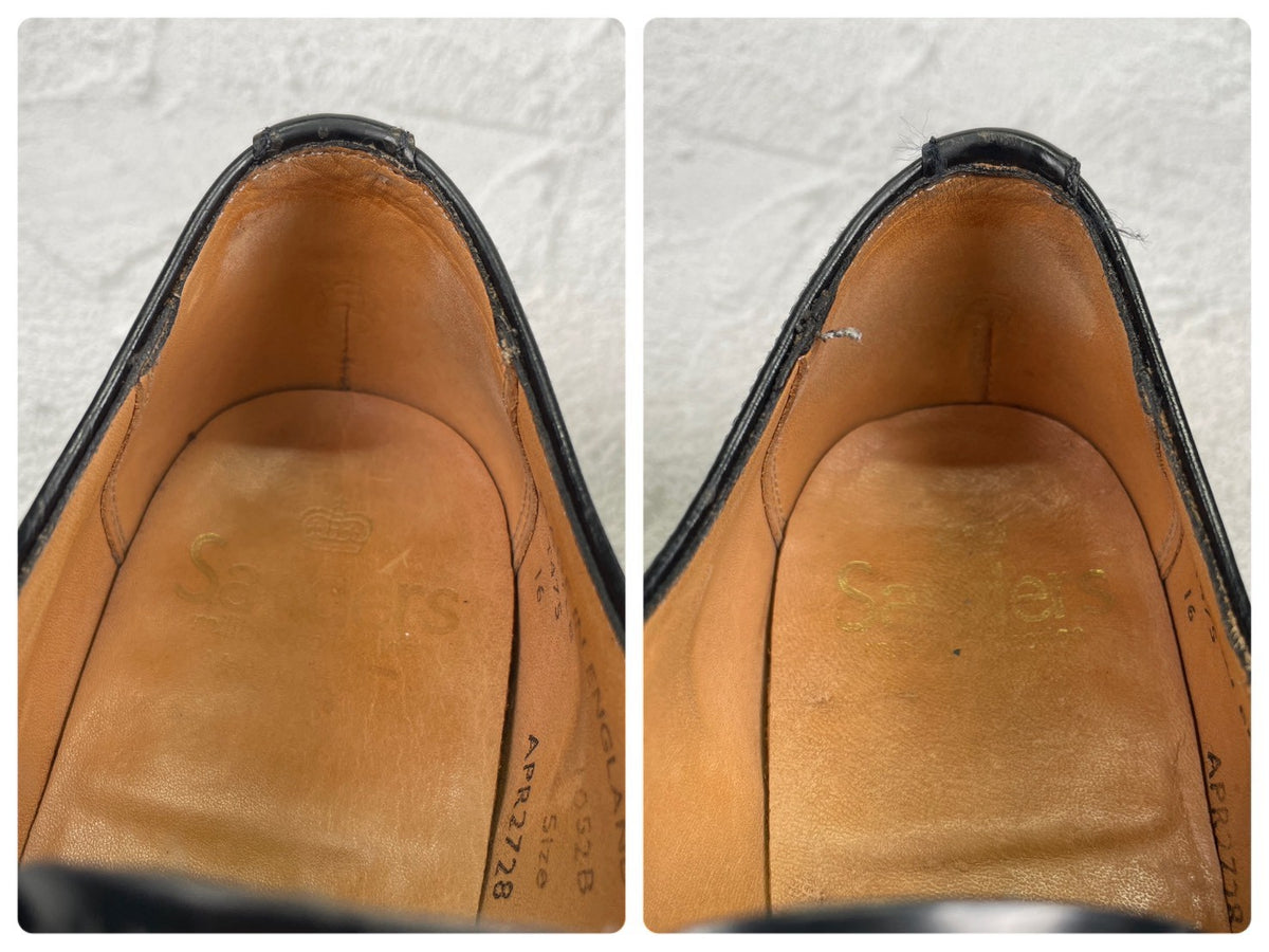 SANDERS サンダース｜1052B FEMALE PLAIN TOE SHOE フィメールプレーントゥシューズ｜オフィサーシューズ プレーントゥ ブラック UK5 / 24.5cm レディース 英国製 W3621
