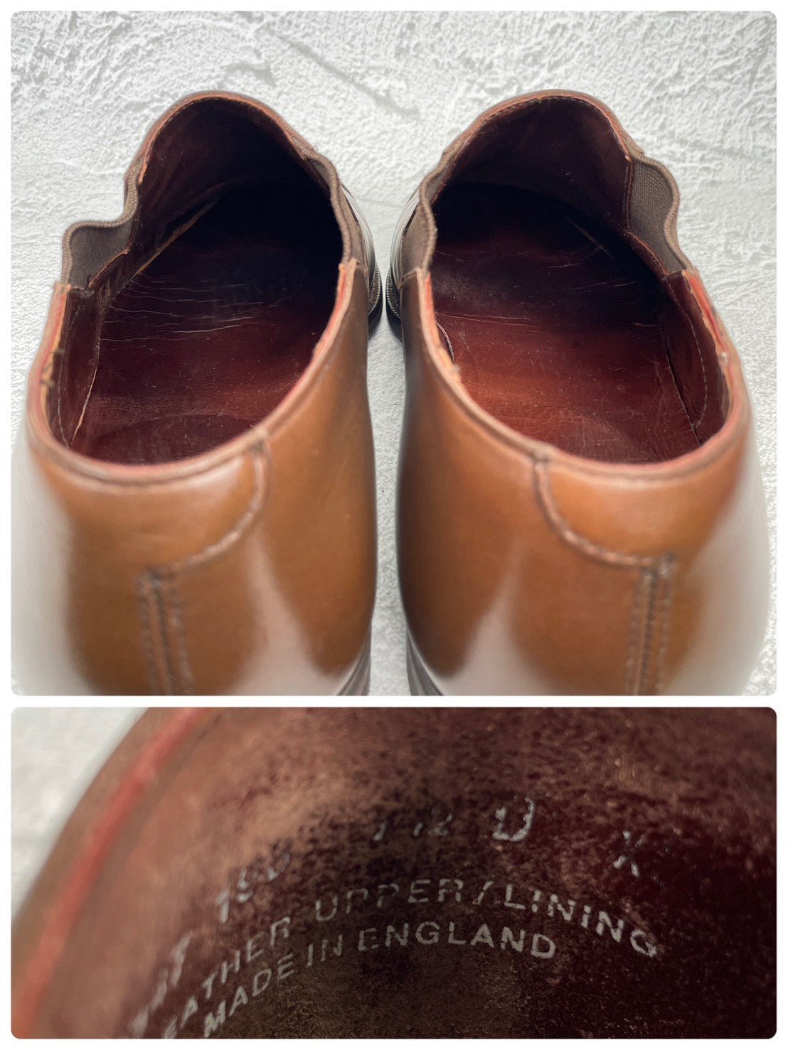 Crockett&Jones クロケットアンドジョーンズ｜サイドエラスティック ウイング｜ブラウン UK7.5D / 26cm シティソール W3625