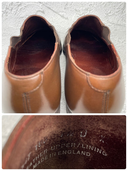 Crockett&Jones クロケットアンドジョーンズ｜サイドエラスティック ウイング｜ブラウン UK7.5D / 26cm シティソール W3625