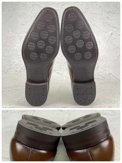 Crockett&Jones クロケットアンドジョーンズ｜サイドエラスティック ウイング｜ブラウン UK7.5D / 26cm シティソール W3625