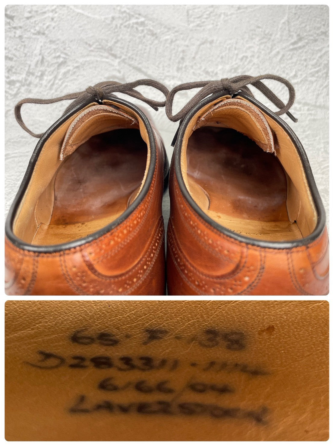 Church's チャーチ｜LAVERSOCK ラヴァーソック｜セミブローグ 内羽根 ブラウン UK6.5 / 25cm W3623
