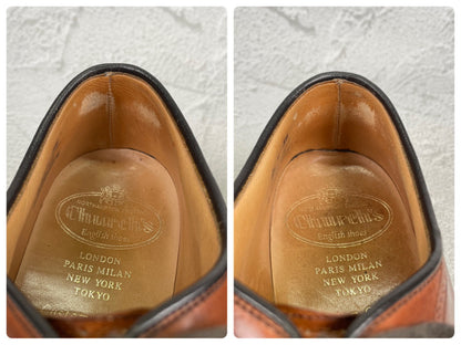 Church's チャーチ｜LAVERSOCK ラヴァーソック｜セミブローグ 内羽根 ブラウン UK6.5 / 25cm W3623