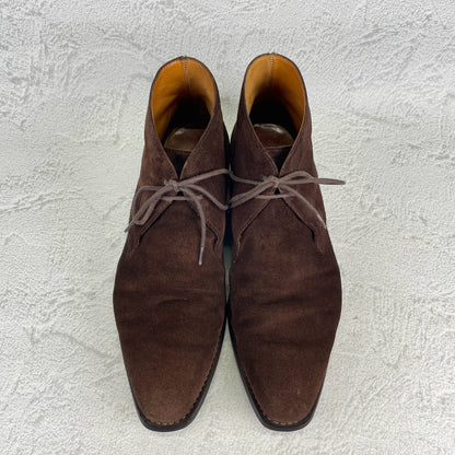 Crockett&Jones クロケットアンドジョーンズ｜TETBURY テットベリー｜スエード チャッカブーツ ダークブラウン UK7E / 25.5cm 348ラスト シティソール 英国製 W3634