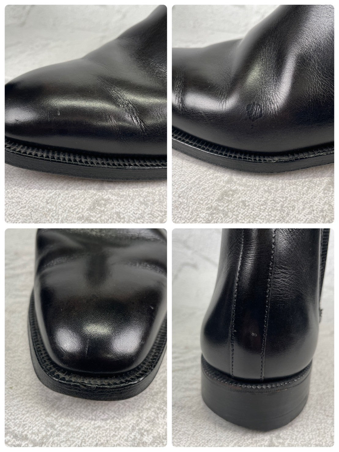 Crockett&Jones クロケットアンドジョーンズ｜Paul Smith ポールスミス別注｜チェルシーブーツ サイドゴア ブラック UK6.5E / 25cm レザーソール W3633