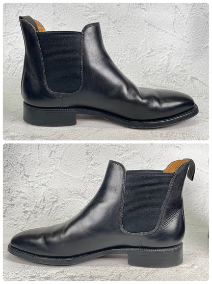Crockett&Jones クロケットアンドジョーンズ｜Paul Smith ポールスミス別注｜チェルシーブーツ サイドゴア ブラック UK6.5E / 25cm レザーソール W3633