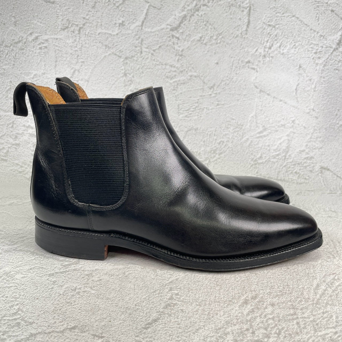 Crockett&Jones クロケットアンドジョーンズ｜Paul Smith ポールスミス別注｜チェルシーブーツ サイドゴア ブラック UK6.5E / 25cm レザーソール W3633