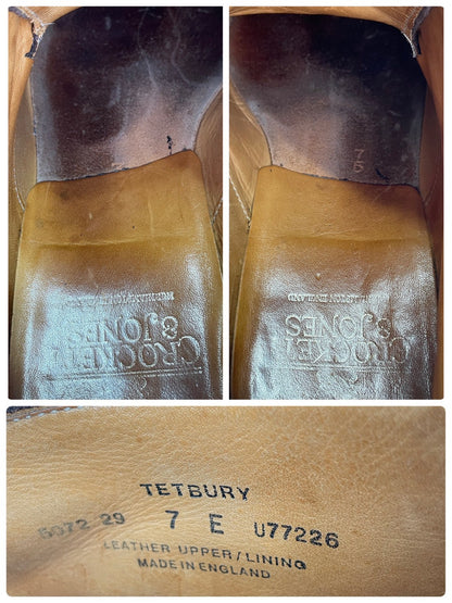 Crockett&Jones クロケットアンドジョーンズ｜TETBURY テットベリー｜スエード チャッカブーツ ダークブラウン UK7E / 25.5cm 348ラスト シティソール 英国製 W3634