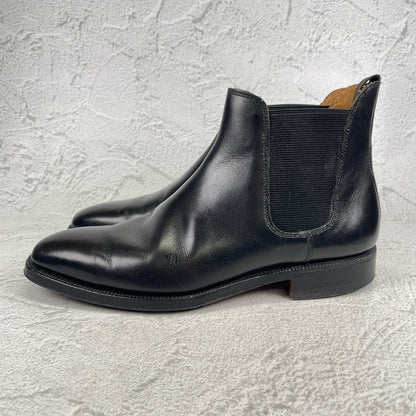 Crockett&Jones クロケットアンドジョーンズ｜Paul Smith ポールスミス別注｜チェルシーブーツ サイドゴア ブラック UK6.5E / 25cm レザーソール W3633
