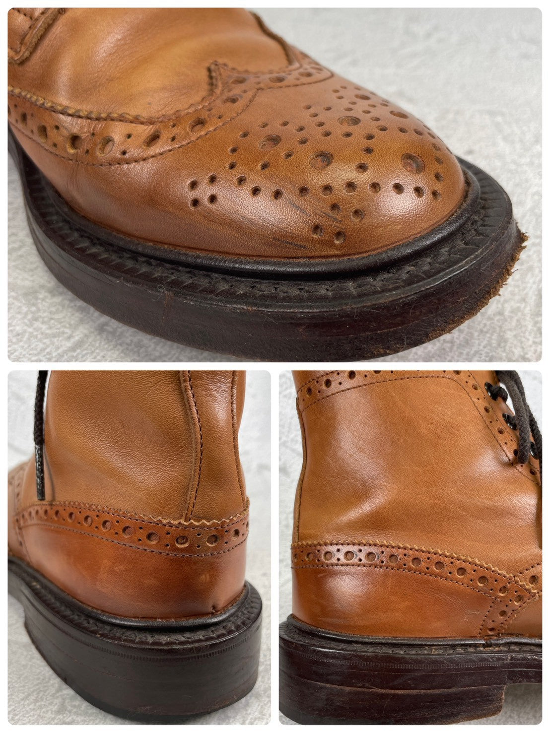Tricker's トリッカーズ｜MALTON モールトン M2508｜カントリーブーツ フルブローグ エイコーン系ブラウン UK6 / 25cm ダブルレザーソール 英国製 W3632