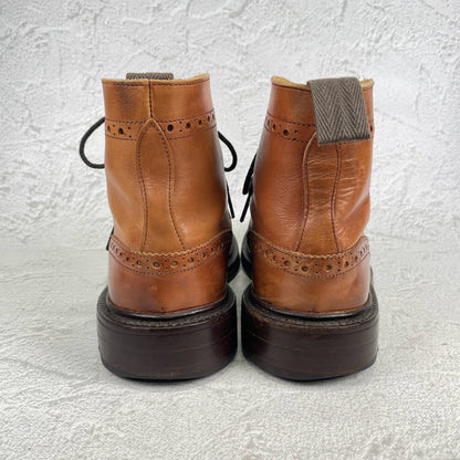 Tricker's トリッカーズ｜MALTON モールトン M2508｜カントリーブーツ フルブローグ エイコーン系ブラウン UK6 / 25cm ダブルレザーソール 英国製 W3632