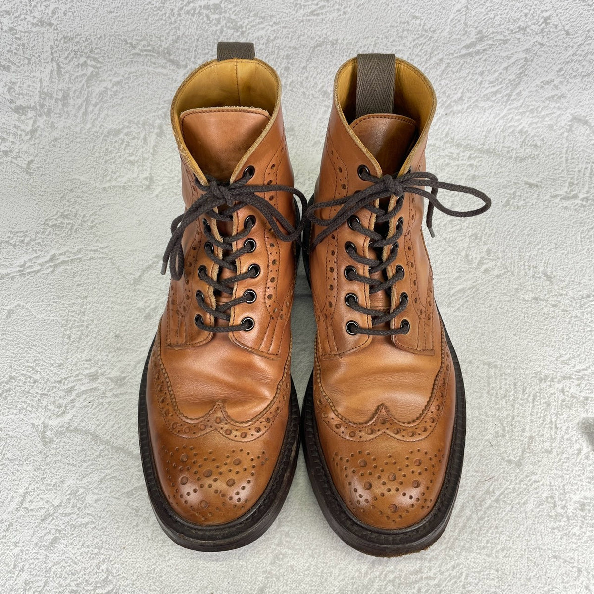 Tricker's トリッカーズ｜MALTON モールトン M2508｜カントリーブーツ フルブローグ エイコーン系ブラウン UK6 / 25cm ダブルレザーソール 英国製 W3632