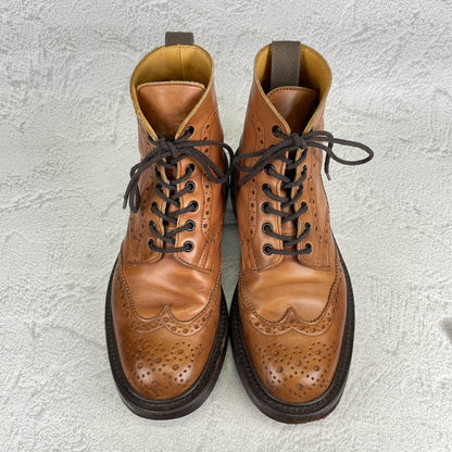 Tricker's トリッカーズ｜MALTON モールトン M2508｜カントリーブーツ フルブローグ エイコーン系ブラウン UK6 / 25cm ダブルレザーソール 英国製 W3632