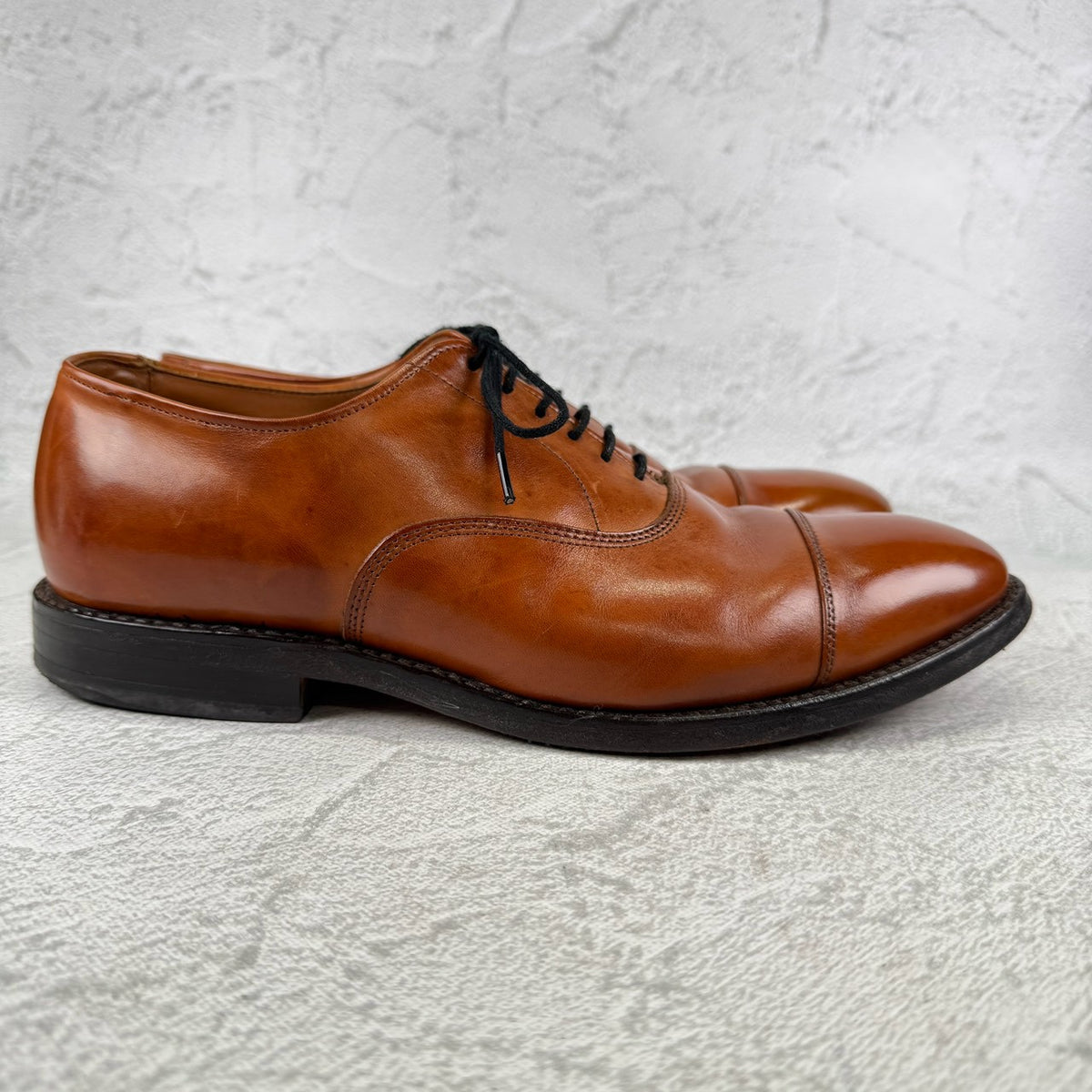 Allen Edmonds アレンエドモンズ｜PARK AVENUE パークアベニュー｜ストレートチップ 内羽根 ライトブラウン US6.5E / 24.5cm相当 レザーソール USA製 W3640