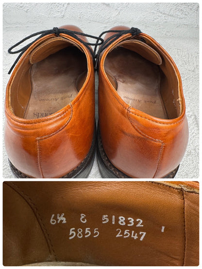 Allen Edmonds アレンエドモンズ｜PARK AVENUE パークアベニュー｜ストレートチップ 内羽根 ライトブラウン US6.5E / 24.5cm相当 レザーソール USA製 W3640