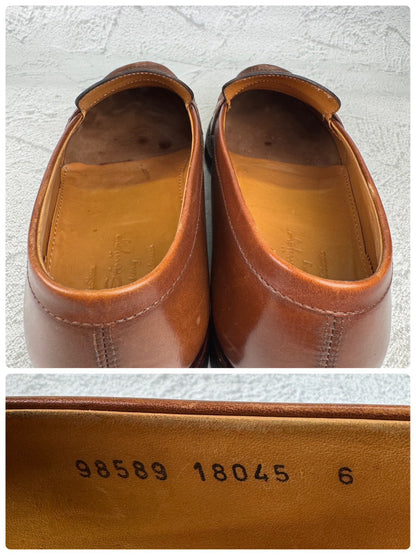 Jalan Sriwijaya ジャランスリワヤ｜98589｜コインローファー ペニーローファー ブラウン UK6 / 24.5cm レザーソール フレンチトラッド W3638