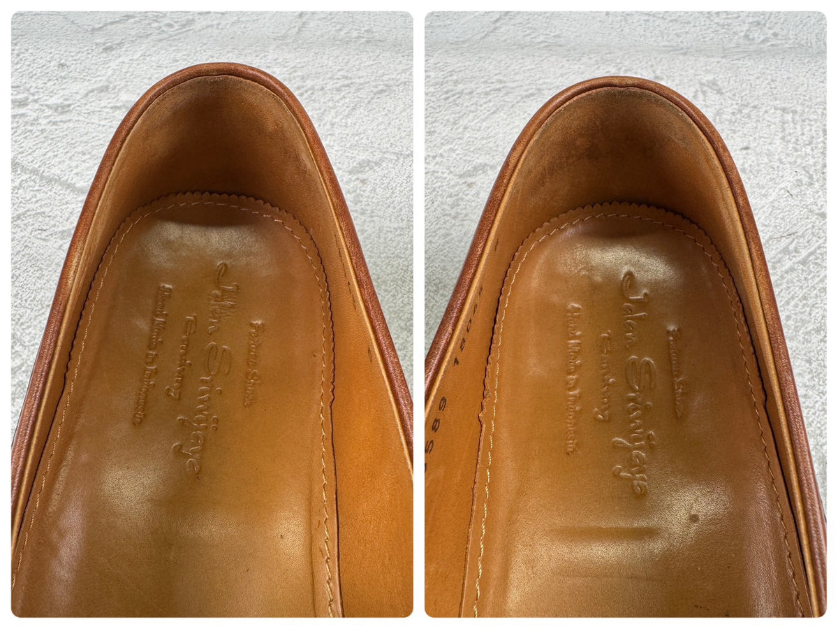 Jalan Sriwijaya ジャランスリワヤ｜98589｜コインローファー ペニーローファー ブラウン UK6 / 24.5cm レザーソール フレンチトラッド W3638