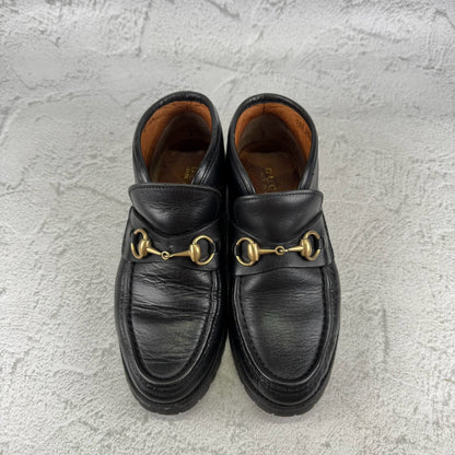 GUCCI グッチ｜ホースビット チャッカブーツ｜ホースビット レザー ブラック US6.5相当 / 23.5cm レディース ラバーソール W3637
