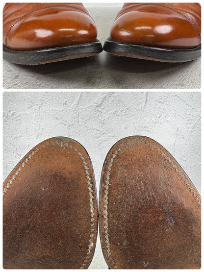 Allen Edmonds アレンエドモンズ｜PARK AVENUE パークアベニュー｜ストレートチップ 内羽根 ライトブラウン US6.5E / 24.5cm相当 レザーソール USA製 W3640