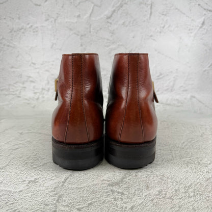 Crockett&Jones クロケットアンドジョーンズ｜ALDERSHOT オルダーショット｜シングルモンク チャッカブーツ 赤茶 UK7 / 25.5cm リッジウェイソール 英国靴 W3650