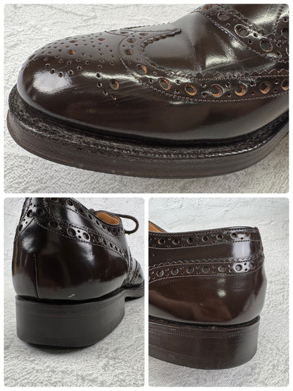 Church's チャーチ｜BURWOOD バーウッド｜フルブローグ 外羽根 ダークブラウン UK6G / 24.5cm 81ラスト 4都市 ポリッシュドバインダーカーフ 英国製 W3641