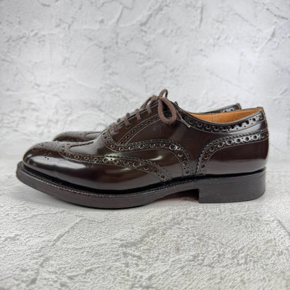 Church's チャーチ｜BURWOOD バーウッド｜フルブローグ 外羽根 ダークブラウン UK6G / 24.5cm 81ラスト 4都市 ポリッシュドバインダーカーフ 英国製 W3641