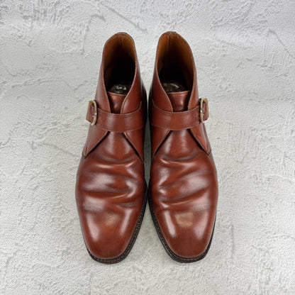 Crockett&Jones クロケットアンドジョーンズ｜ALDERSHOT オルダーショット｜シングルモンク チャッカブーツ 赤茶 UK7 / 25.5cm リッジウェイソール 英国靴 W3650