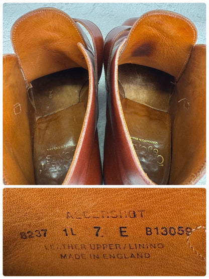 Crockett&Jones クロケットアンドジョーンズ｜ALDERSHOT オルダーショット｜シングルモンク チャッカブーツ 赤茶 UK7 / 25.5cm リッジウェイソール 英国靴 W3650