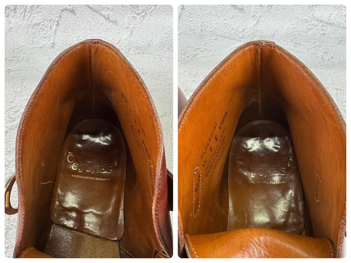 Crockett&Jones クロケットアンドジョーンズ｜ALDERSHOT オルダーショット｜シングルモンク チャッカブーツ 赤茶 UK7 / 25.5cm リッジウェイソール 英国靴 W3650