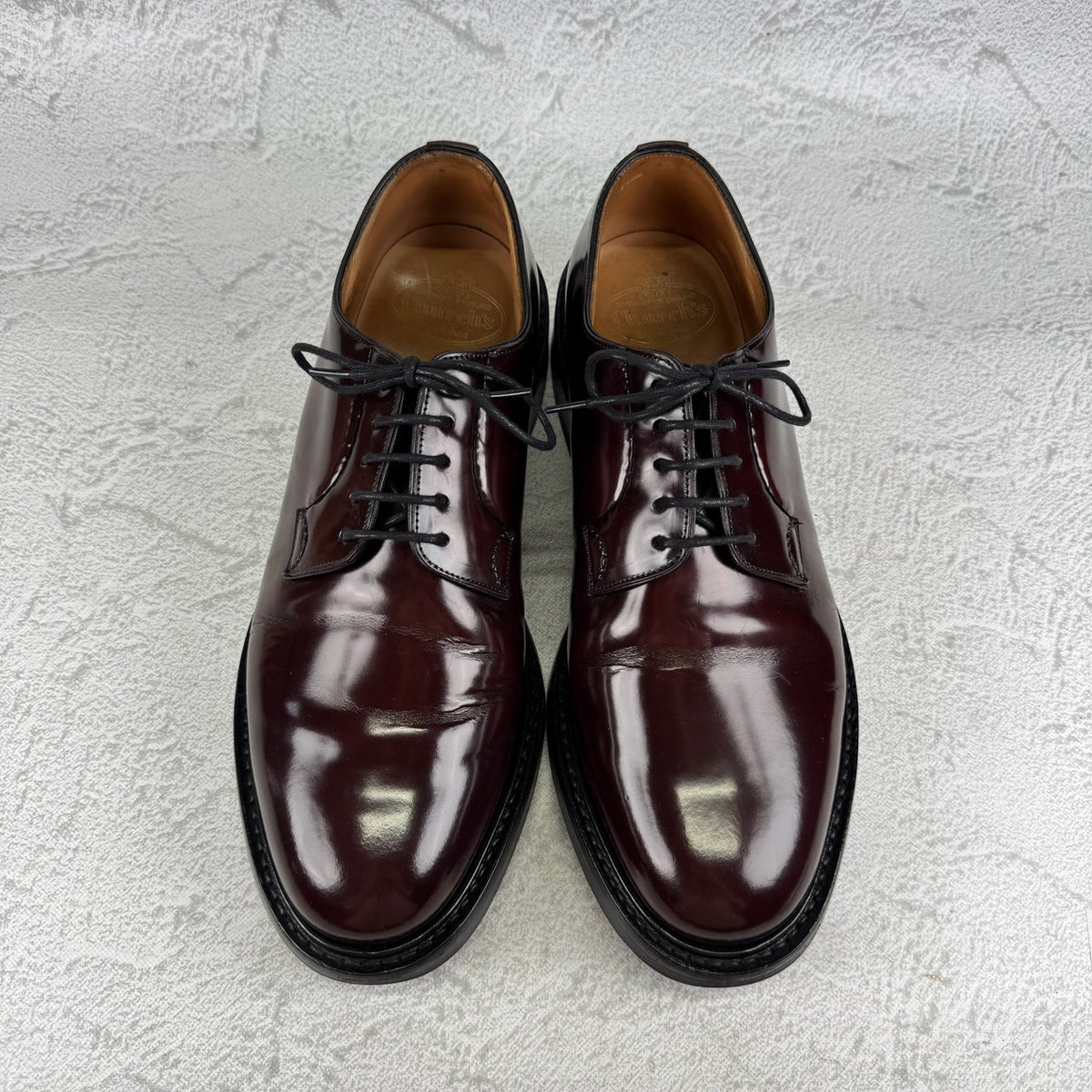 Church's チャーチ｜SHANNON シャノン｜バーガンディ UK8 / 26.5cm 103ラスト ダイナイトソール プレーントゥ 美品 W3648