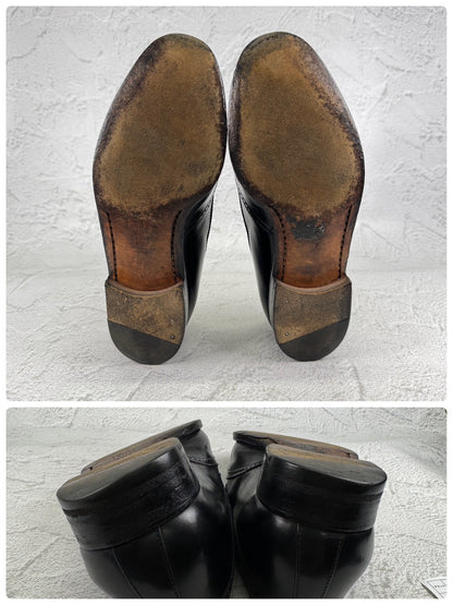 TANINO CRISCI タニノクリスチー｜311 タッセルローファー ウイングチップ ブラック UK7 / 25.5〜26cm イタリア靴 マッケイ製法 W3646