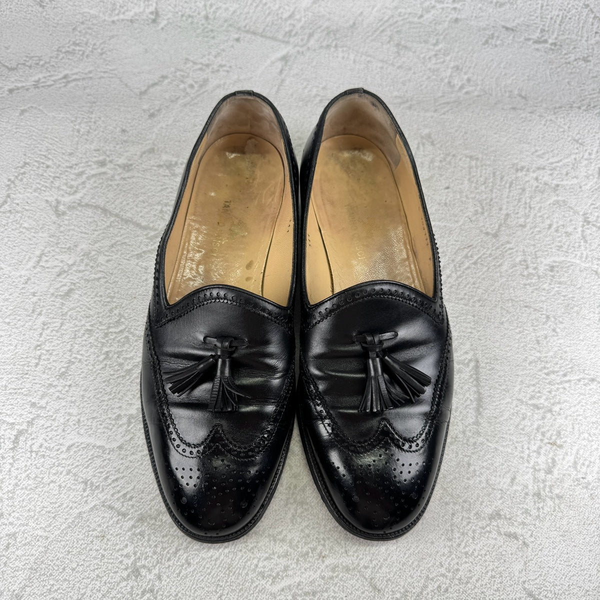 TANINO CRISCI タニノクリスチー｜311 タッセルローファー ウイングチップ ブラック UK7 / 25.5〜26cm イタリア靴 マッケイ製法 W3646