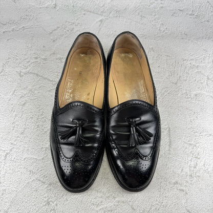 TANINO CRISCI タニノクリスチー｜311 タッセルローファー ウイングチップ ブラック UK7 / 25.5〜26cm イタリア靴 マッケイ製法 W3646