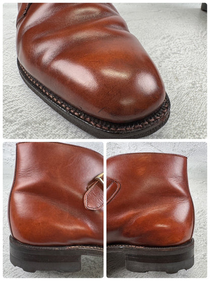 Crockett&Jones クロケットアンドジョーンズ｜ALDERSHOT オルダーショット｜シングルモンク チャッカブーツ 赤茶 UK7 / 25.5cm リッジウェイソール 英国靴 W3650
