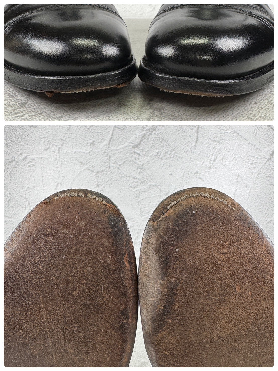 POULSEN SKONE ポールセンスコーン × NEW&LINGWOOD ニュー＆リングウッド｜内羽根 クォーターブローグ ストレートチップ ブラック UK7.5 / 26cm W3643