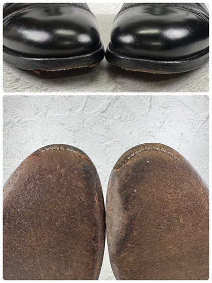 POULSEN SKONE ポールセンスコーン × NEW&LINGWOOD ニュー＆リングウッド｜内羽根 クォーターブローグ ストレートチップ ブラック UK7.5 / 26cm W3643