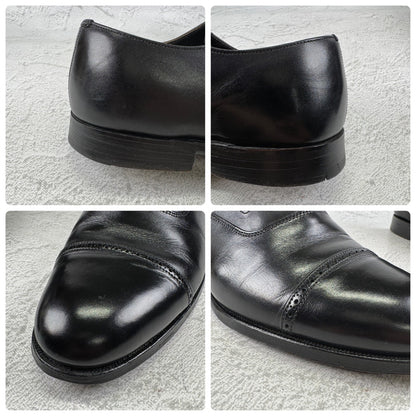 POULSEN SKONE ポールセンスコーン × NEW&LINGWOOD ニュー＆リングウッド｜内羽根 クォーターブローグ ストレートチップ ブラック UK7.5 / 26cm W3643