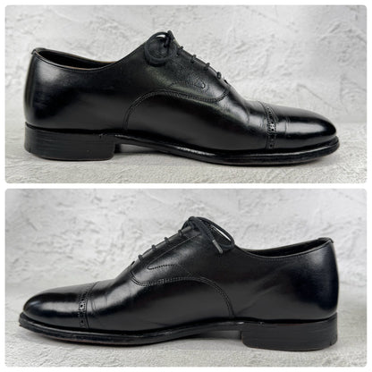 POULSEN SKONE ポールセンスコーン × NEW&LINGWOOD ニュー＆リングウッド｜内羽根 クォーターブローグ ストレートチップ ブラック UK7.5 / 26cm W3643