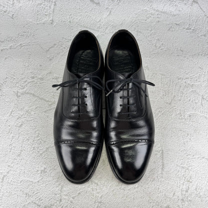 POULSEN SKONE ポールセンスコーン × NEW&LINGWOOD ニュー＆リングウッド｜内羽根 クォーターブローグ ストレートチップ ブラック UK7.5 / 26cm W3643