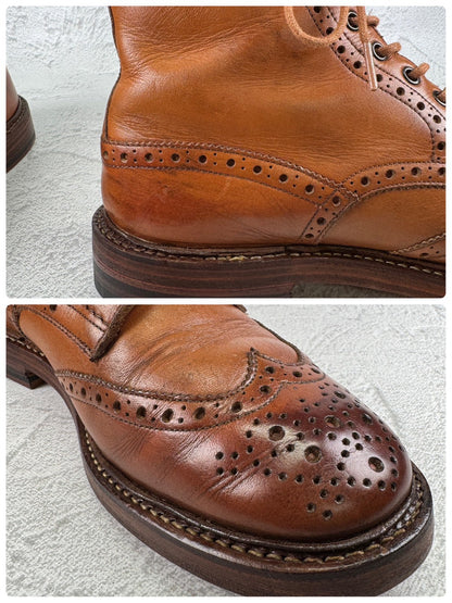 Tricker's トリッカーズ｜MALTON モールトン M2508｜エイコーンブラウン カントリーブーツ UK8.5 / 27cm相当 オールソール交換済み W3653