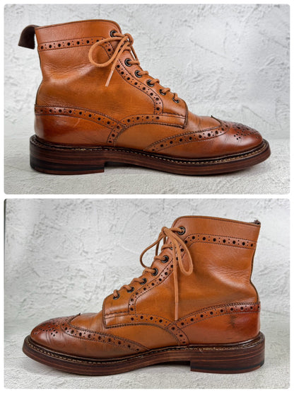 Tricker's トリッカーズ｜MALTON モールトン M2508｜エイコーンブラウン カントリーブーツ UK8.5 / 27cm相当 オールソール交換済み W3653