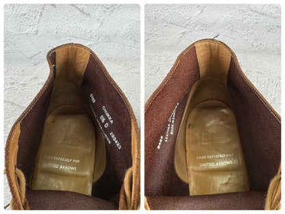 CROCKETT&JONES クロケットアンドジョーンズ｜CHUKKA チャッカ｜ユナイテッドアローズ別注 アンライニング スエード ブラウン UK8.5D 美品 W3652