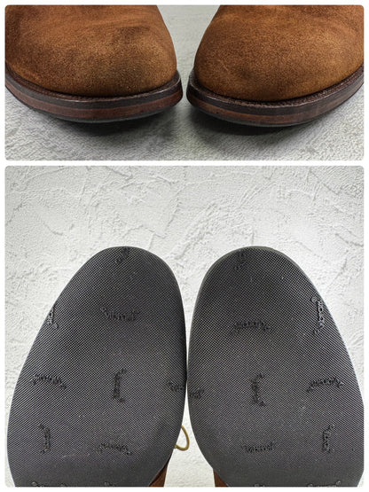 CROCKETT&JONES クロケットアンドジョーンズ｜CHUKKA チャッカ｜ユナイテッドアローズ別注 アンライニング スエード ブラウン UK8.5D 美品 W3652