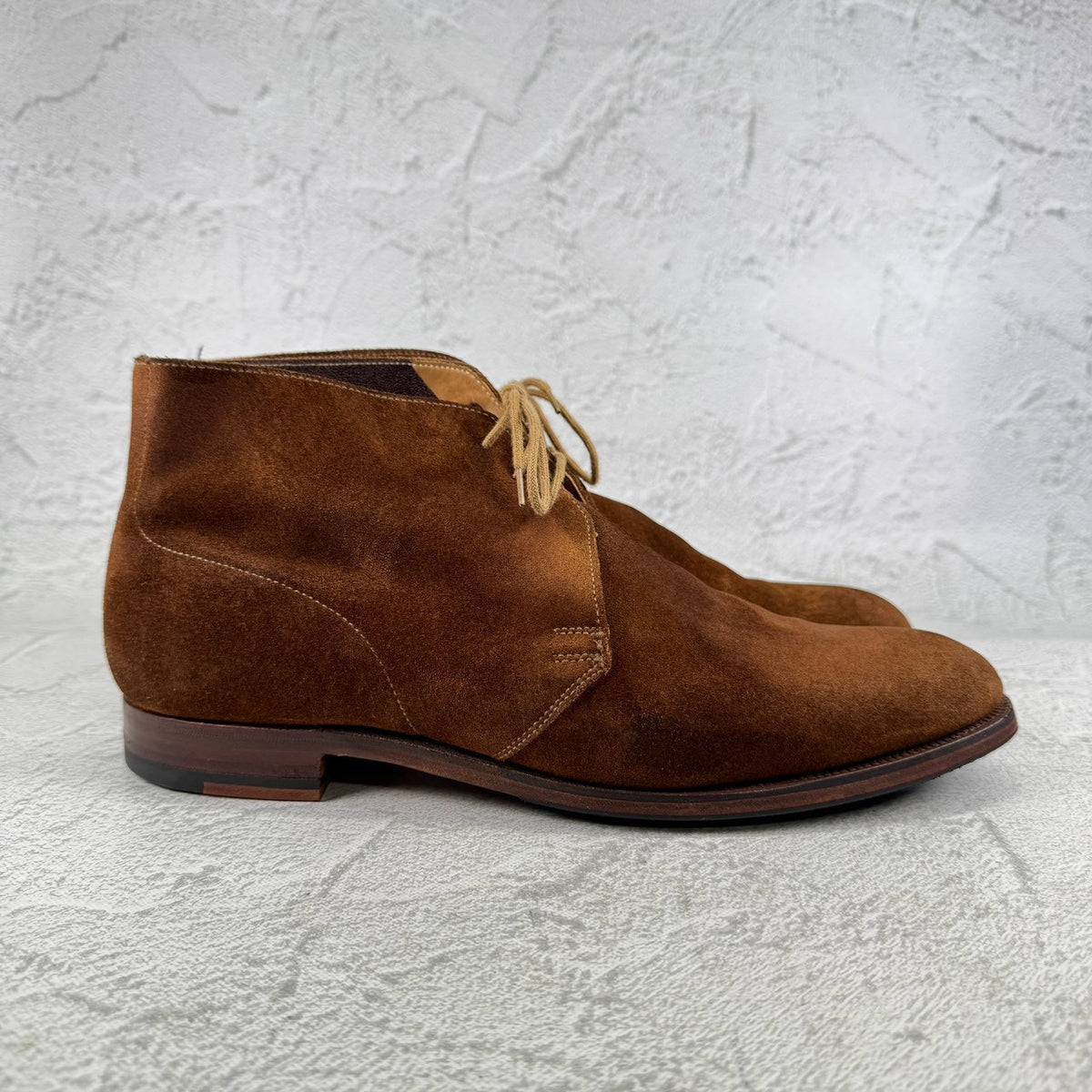 CROCKETT&JONES クロケットアンドジョーンズ｜CHUKKA チャッカ｜ユナイテッドアローズ別注 アンライニング スエード ブラウン UK8.5D 美品 W3652