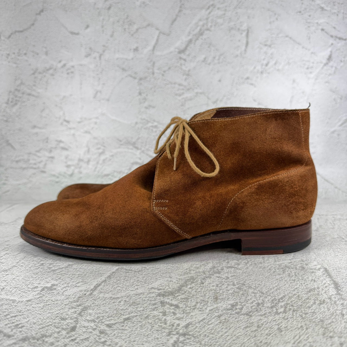CROCKETT&JONES クロケットアンドジョーンズ｜CHUKKA チャッカ｜ユナイテッドアローズ別注 アンライニング スエード ブラウン UK8.5D 美品 W3652