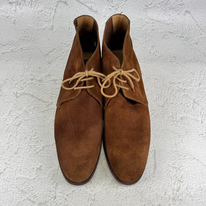 CROCKETT&JONES クロケットアンドジョーンズ｜CHUKKA チャッカ｜ユナイテッドアローズ別注 アンライニング スエード ブラウン UK8.5D 美品 W3652