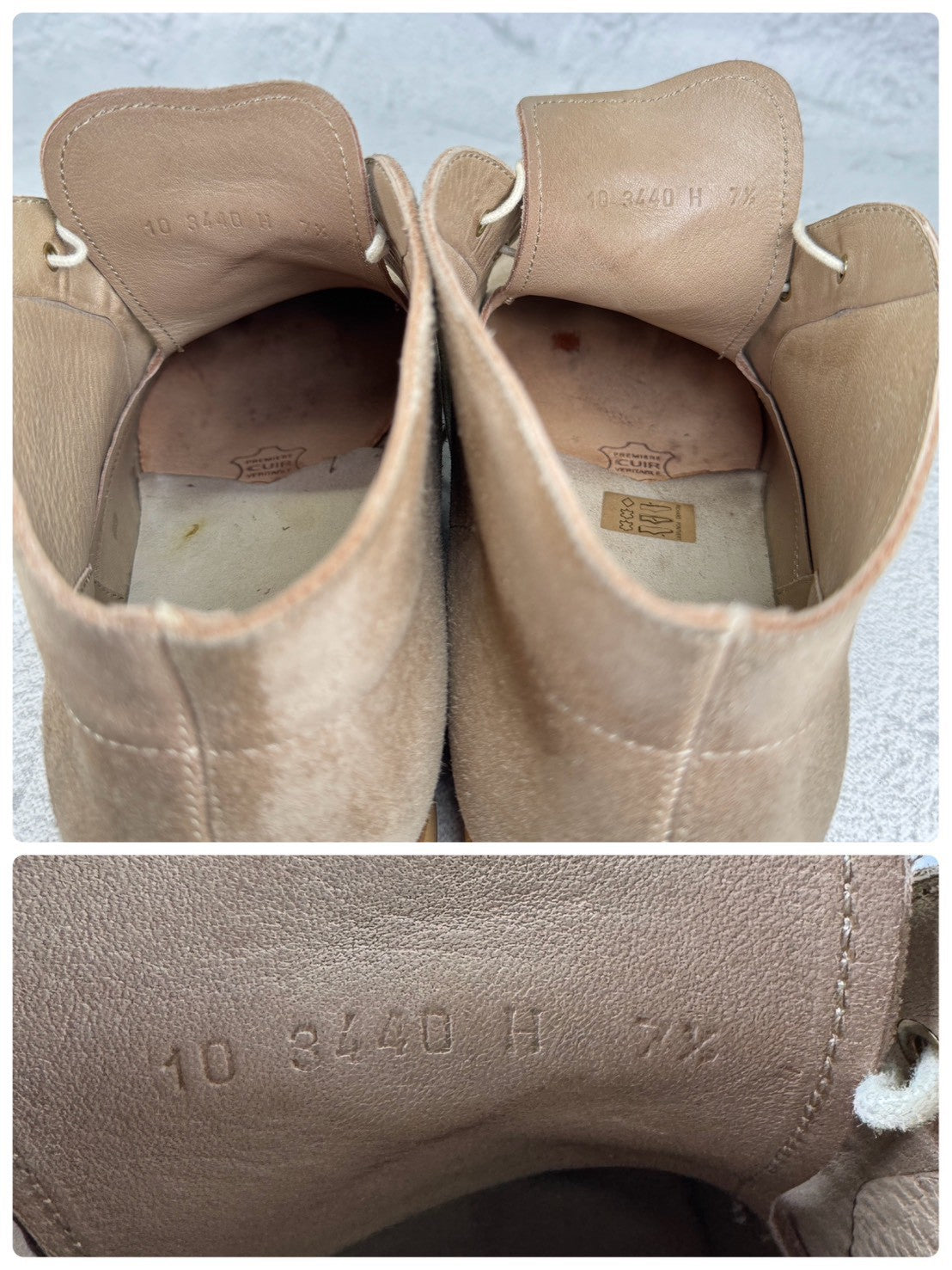 Paraboot パラブーツ｜スエード チャッカブーツ｜ライトベージュ UK7.5 / 26cm フランス製 ナチュラルラバーソール W3651