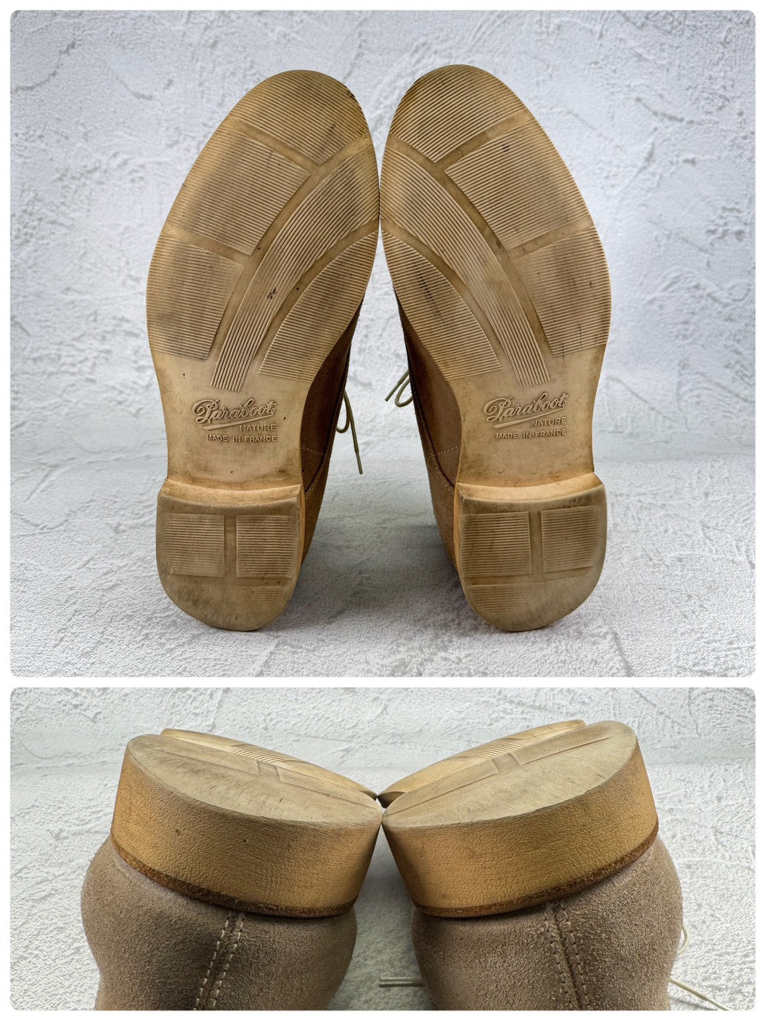 Paraboot パラブーツ｜スエード チャッカブーツ｜ライトベージュ UK7.5 / 26cm フランス製 ナチュラルラバーソール W3651